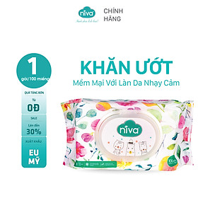 Khăn Ướt Đa Năng Không Mùi Niva 100 Tờ Tiện Dụng, Diệt Khuẩn, An Toàn Cho Trẻ Sơ Sinh Phụ Nữ Mang Thai