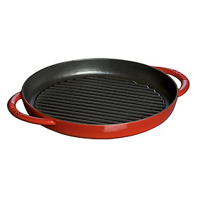 Chảo Gang Nướng Staub – 26cm – Màu Đỏ Cherry
