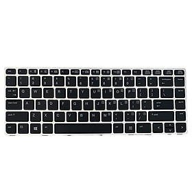 Laptop Replacement Keyboard, with Silver Frame US English for HP Elitebook Folio 9470M 9470 9480 9480M
