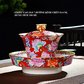 Mua Chén Khải Tiềm Pha Trà Bằng Sứ Trắng Bạch Định Thấu Quang 180 ml (Sản Phẩm Cao Cấp Kèm Hộp Quà)