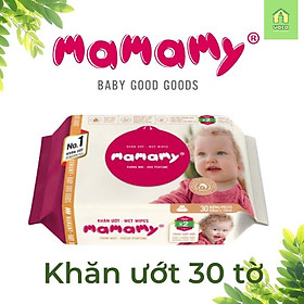 (Giá tốt) Khăn ướt Mamamy có hương/ không hương 30 tờ tiện mang đi