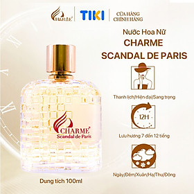 Nước hoa nữ sang trọng, Charme Scandal De Paris, quyến rũ, sang trọng, lưu hương nồng nàn, 100ml