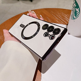 Ốp lưng cho samsung s22 ultra 5G trong suốt viền mạ si cao cấp - hàng nhập khẩu chính hãng