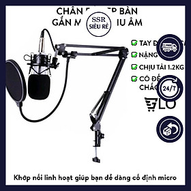Mua Giá Đỡ Micro Kẹp Bàn SSR Livestream Chân Đế Kẹp Bàn Gắn Mic Thu Âm (LA7095)