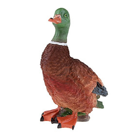 Garden Mallard Duck Statue - Resin Decorative Garden Sculpture Statue Bird Ornament for Lawn Yard Outdoor Kids Toys