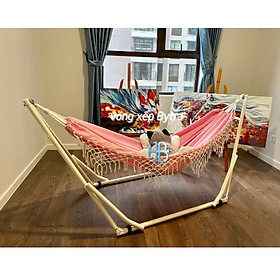 Mua lưới võng nằm canvas tua rua