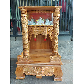 Mua Bàn thờ thần tài ông địa có hộp đèn gỗ xoan mân kéo lớn 70 x 107 cm ( FREESHIPHCM 50 KM )