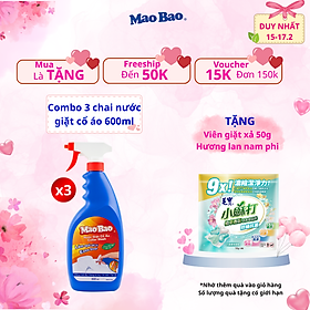 Combo 03 Chai Nước Giặt Cổ Áo Mao Bao 600ml