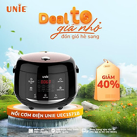 Mua Nồi cơm điện Unie UEC1571B công nghệ ủ nhiệt 3D giữ ấm 24h Lòng Nồi Coating Cermic chống dính 16 chức năng nấu đa dạng hàng chính hãng UNIE