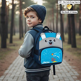 Balo học sinh Xbags Dolphin XB 3020 màu xanh – Balo bé trai chống nước, màu xanh tươi sáng!