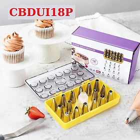 Đui Bắt Kem Set Hộp 18 Đui Bắt Kem Dụng Cụ Làm Bánh Sinh Nhật - CBDUI18P