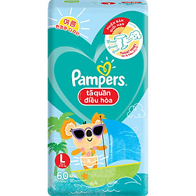 Tã Quần Pampers Điều Hoà Gói Lớn L60 (9-14kg)