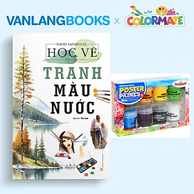 Sách Học Vẽ Tranh Màu Nước + Hộp 8 Màu Vẽ Poster Paint 20ml - Vanlangbooks x Colormate