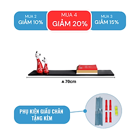 Kệ Gỗ Thanh Ngang Dài 70 cm Gỗ Dày 17mm SIB Decor, Dễ Dàng Lắp Đặt