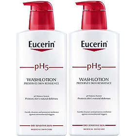 Combo 2 Sữa Tắm Dành Cho Da Nhạy Cảm Eucerin pH5 Washlotion Có Mùi 400ml