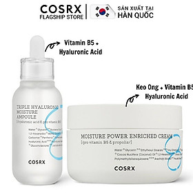 Combo Cấp Ẩm Hyaluronic Acid và B5 COSRX Hydrium Moisture: Tinh Chất 40ml + Kem Dưỡng 50ml