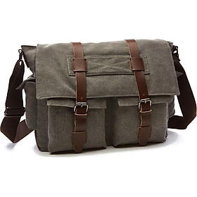 Casual Travel Cross Body Shoulder Bag Multifunction Canvas Waterproof Messenger Bag