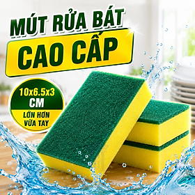 Mua Mút Rửa Bát Cao Cấp HG Home 10x6.5x3cm - Dày Hơn  Cầm Chắc Tay  Cọ Sạch Nhanh  Không Cong Vênh