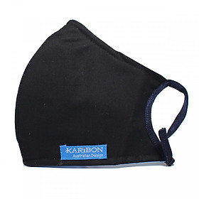 Khẩu trang Karibon Cotton lọc bụi, khử mùi màu đen