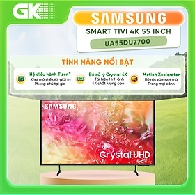 Mua Smart Tivi Samsung 4K 55 Inch UA55DU7700 55DU7700 - Hàng chính hãng - Chỉ giao HCM