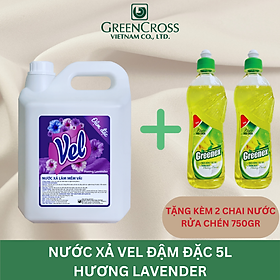 [MUA 1 TẶNG 2]Nước xả vải Mềm vải Khử mùi, Lưu hương lâu sau sấy VEL ĐẬM ĐẶC - Can 5 Lít Tiết Kiệm