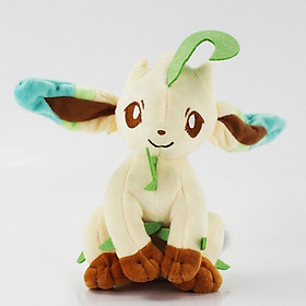 Gấu Bông Pokemon - Eevee Leafeon Hệ Lá Cây (30 Cm) Gb199 (Tặng 1 Móc Khóa Dây Da Pu Đính Đá Lấp Lánh)