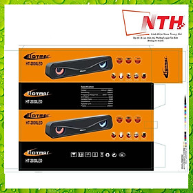 Mua Loa vi tính 2.0 HOTMAI HT-2020 có led siêu đẹp kết nối đa phương tiện laptop. PC  điện thoại  MP3/MP4