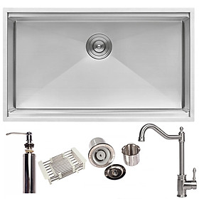 Mua Bộ chậu rửa bát 1 hố và vòi rửa cổ điển nóng lạnh RANOX RN44554