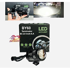 Đèn Trợ Sáng BY60 2 bi cầu 60w gắn xe máy oto moto pkl hàng chất lượng bảo hành 6 tháng