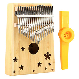 Mua Đàn Kalimba 17 Phím Gỗ Trúc Yael Y17B-F Khắc Hoa Kèm Kèn Kazoo