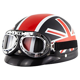 Motorcycle Electric Bike Retro Style Sunscreen Helmet Couple Half Helmet With Goggles