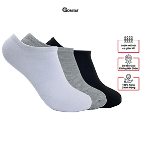 Set 5 đôi Vớ Trơn Cổ Ngắn Nam Nữ GOMTAT, Tất Cổ Ngắn Unisex Trơn Màu Vải Cotton Chuẩn Xuất Nhật - VOTRON-VNXK-CB5 - Đen