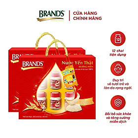 Combo 2 Hộp quà nước yến BRAND S đường phèn 42ml x 12 hũ