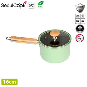 Nồi quánh 16cm đáy từ / Induction cao cấp Hàn Quốc Seoulcook Luxury, chống dính vân đá an toàn cho sức khỏe, dùng được tất cả các loại bếp – Hàng chính hãng