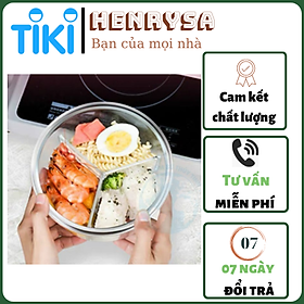 Mua Hộp thủy tinh tròn 3 ngăn đựng thực phẩm 950ml -HENRYSA