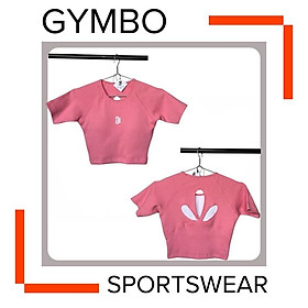 Áo croptop cộc ngắn tay sẵn mút áo kiểu khoét hoa sau lưng đẹp màu pastel cực xinh
