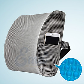 Gối tựa lưng chống đau mỏi thắt lưng Ema cho dân văn phòng, lái xe - Giảm đau mỏi khi phải ngồi lâu, tựa lưng thư giãn thoải mái