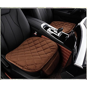 Bộ 3 miếng lót ghế da, sản phẩm trang trí nội thất ô tô cao cấp cho ô tô (Brown) -SuperShop