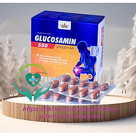 Viên uống bổ khớp Glucosamin 500 Kingphar, hộp 100v, hỗ trợ các vấn đề về xương khớp