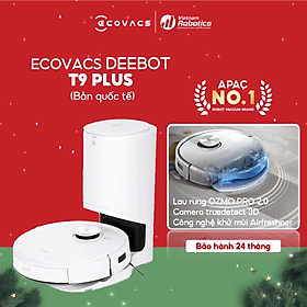 Mua Robot hút bụi lau nhà Ecovacs Deebot T9 Plus - Trắng Bản Quốc tế - App Tiếng Việt  hàng nhập khẩu chính hãng full VAT  bảo hành chính hãng 24 tháng bởi Vietnam Robotics  lực hút 3000Pa  thời gian hoạt động 3 giờ liên tục