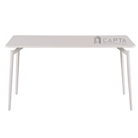 Mua Bàn ăn CULT mặt gỗ Nội thất Capta Bàn ăn 1m2 cao cấp nhập khẩu từ Châu Âu mặt gỗ HPL trắng chân thép sơn tĩnh điện màu trắng cao cấp - Màu trắng