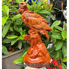 Mua Tượng chim đại bàng phong thủy cầu tài lộc bằng gỗ hương đá cao 30x12cm