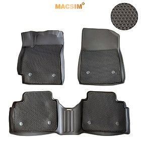 Thảm 2 lớp (sd3) dạng lưới lục giác Hyundai Elantra 2023+ (đen) bề mặt cao su siêu sạch nhãn hiệu Macsim