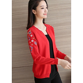 Áo Cardigan Nữ Họa Tiết Hoa Dịu Dàng ALNO20 MayBlue