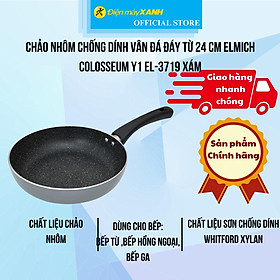 Mua Chảo nhôm chống dính vân đá đáy từ 24 cm Elmich Colosseum Y1 EL-3719 Xám