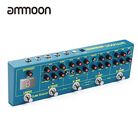 ammoon CUBE SUGAR Combined Effects Pedal 5 Analog Effects(Boost/Overdive/Distortion/Chorus/Phaser) + 2 Digital Effects(