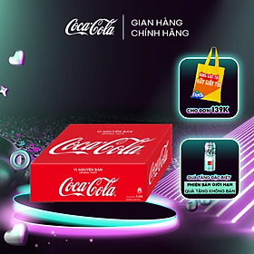 Thùng/Lốc 24 Lon Mi-nhon Nước Ngọt Giải Khát Có Ga Coca-Cola Vị Nguyên Bản Original 235ml/Lon Sale 25.4 Coca-Cola Official Store