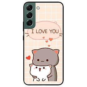 Ốp lưng dành cho Samsung S22 - S22 Plus - S22 Ultra - Hai Chú Mèo Ôm I Love U