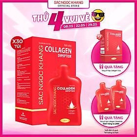 (New) Nước uống Collagen depeptide 30 túi Sắc Ngọc Khang tinh khiết nhập khẩu từ Nhật Bản, đạt chuẩn hàm lượng hấp thụ nhanh & vượt trội giúp trẻ hóa làn da - săn chắc và sáng mịn