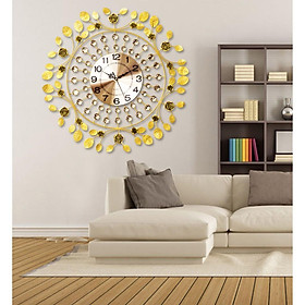 Đồng hồ treo tường phong cách Gold Leaves - AsiaMart